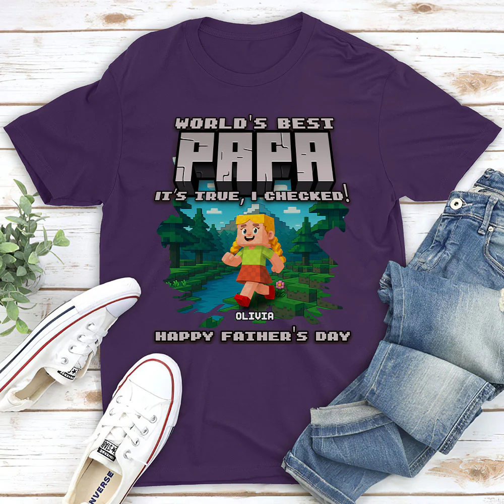 World Best Grandpa - Personalized Custom Shirt - Image 4