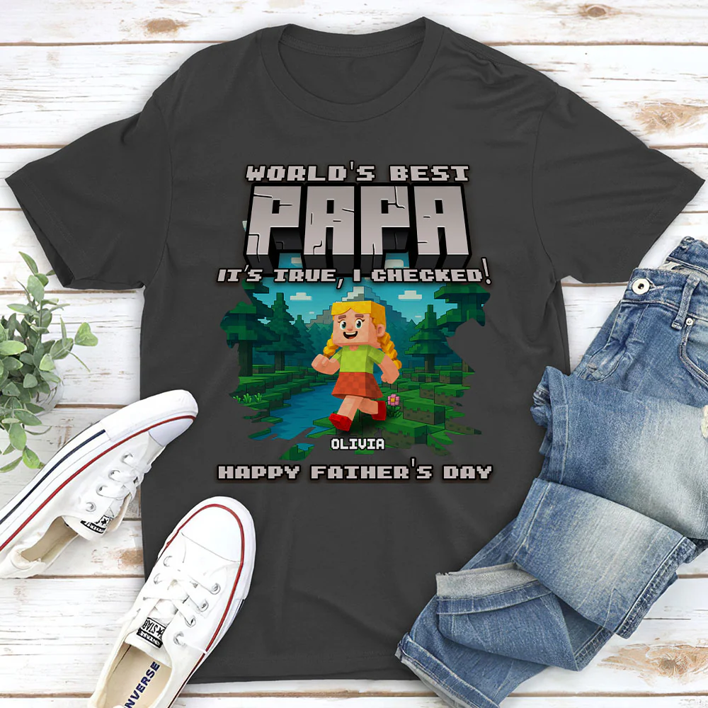 World Best Grandpa - Personalized Custom Shirt - Image 6