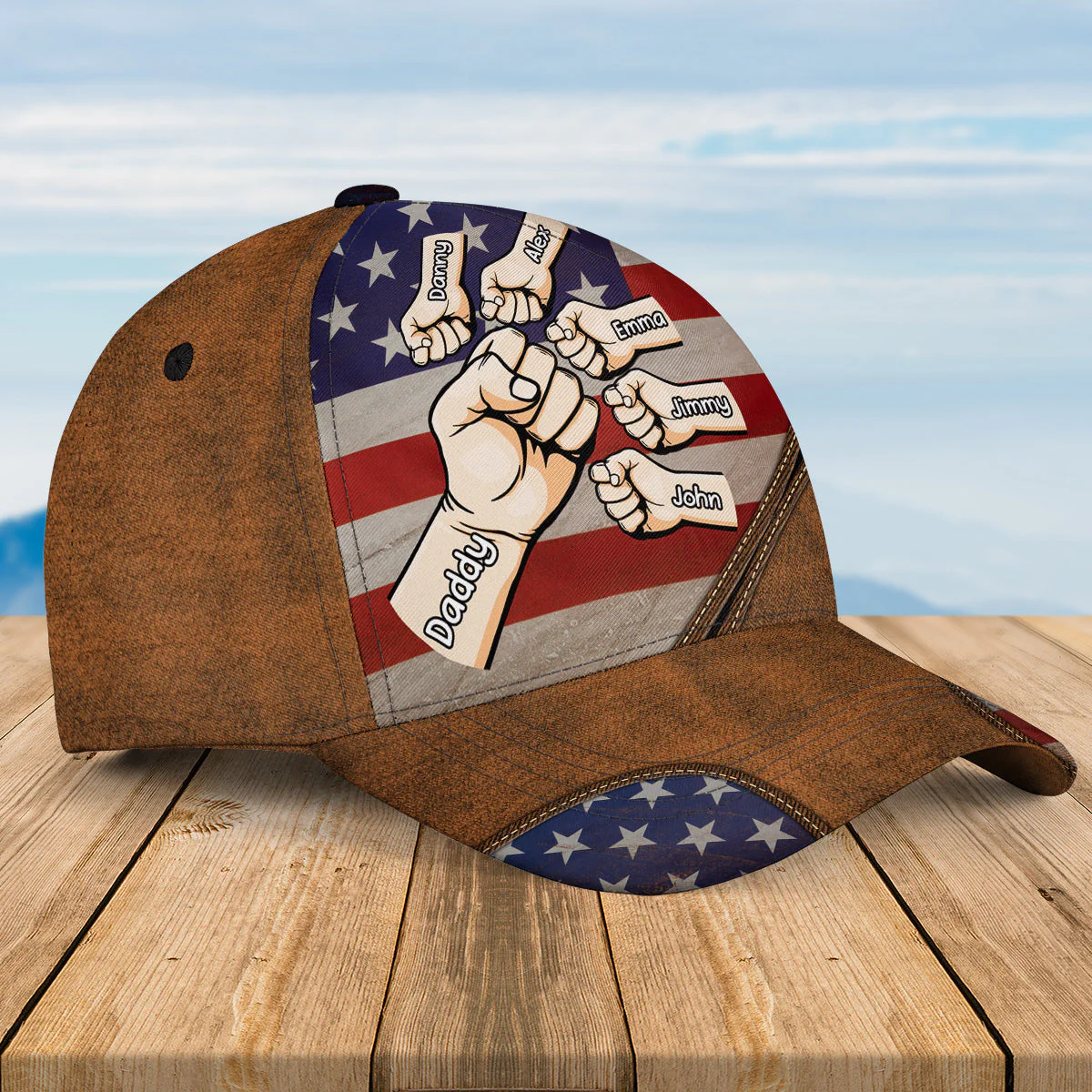 Worlds Best Dad - Personalized Classic Cap - Image 2