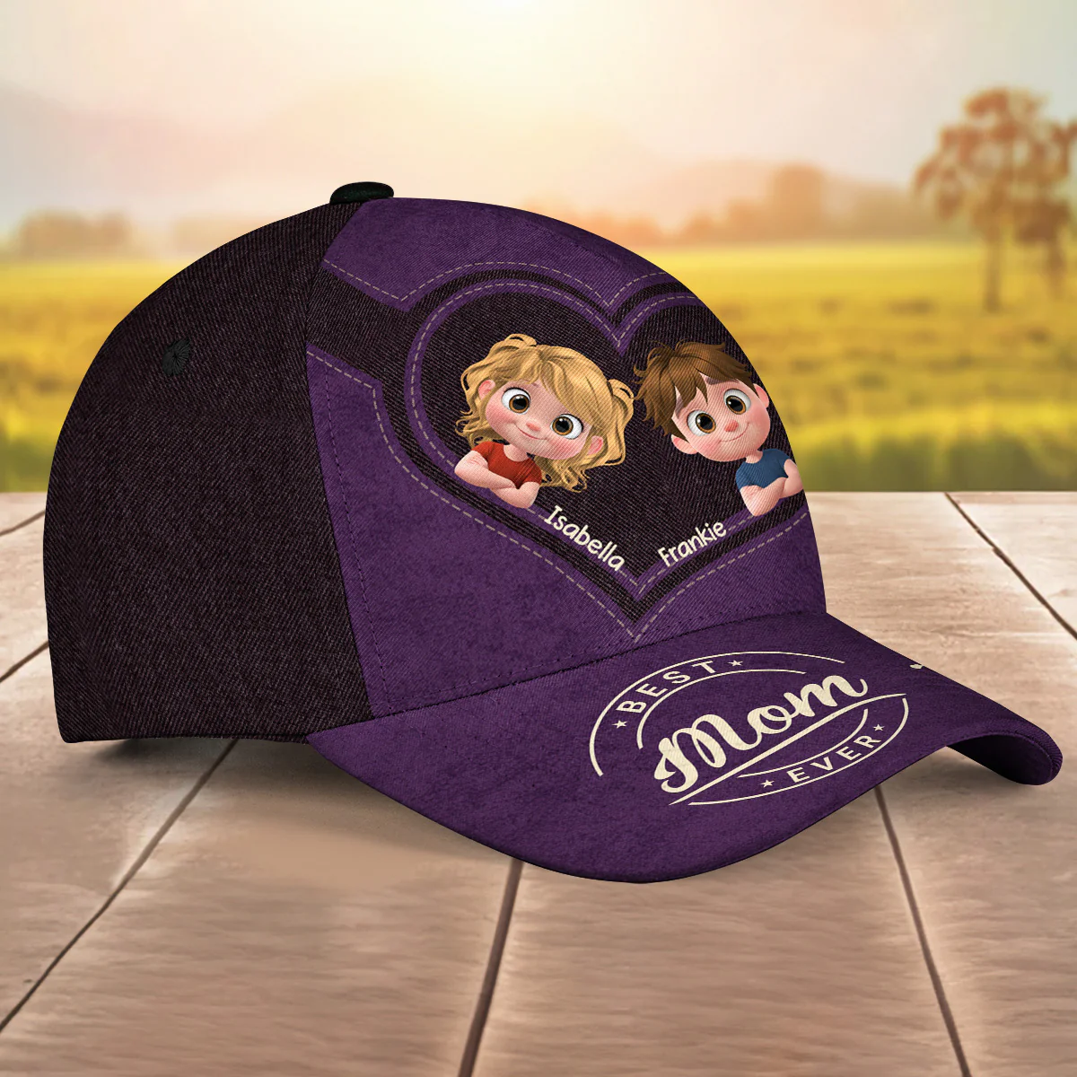 Worlds Best Mom Ever Today - Personalized Custom Classic Cap - Image 3