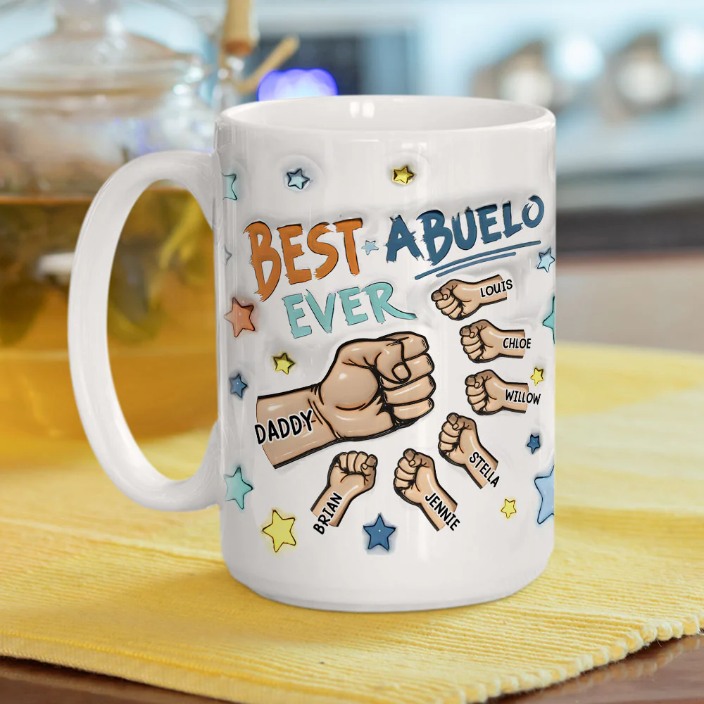 Worlds Greatest Dad - Personalized Custom 3D Inflated Effect Mug - Image 6