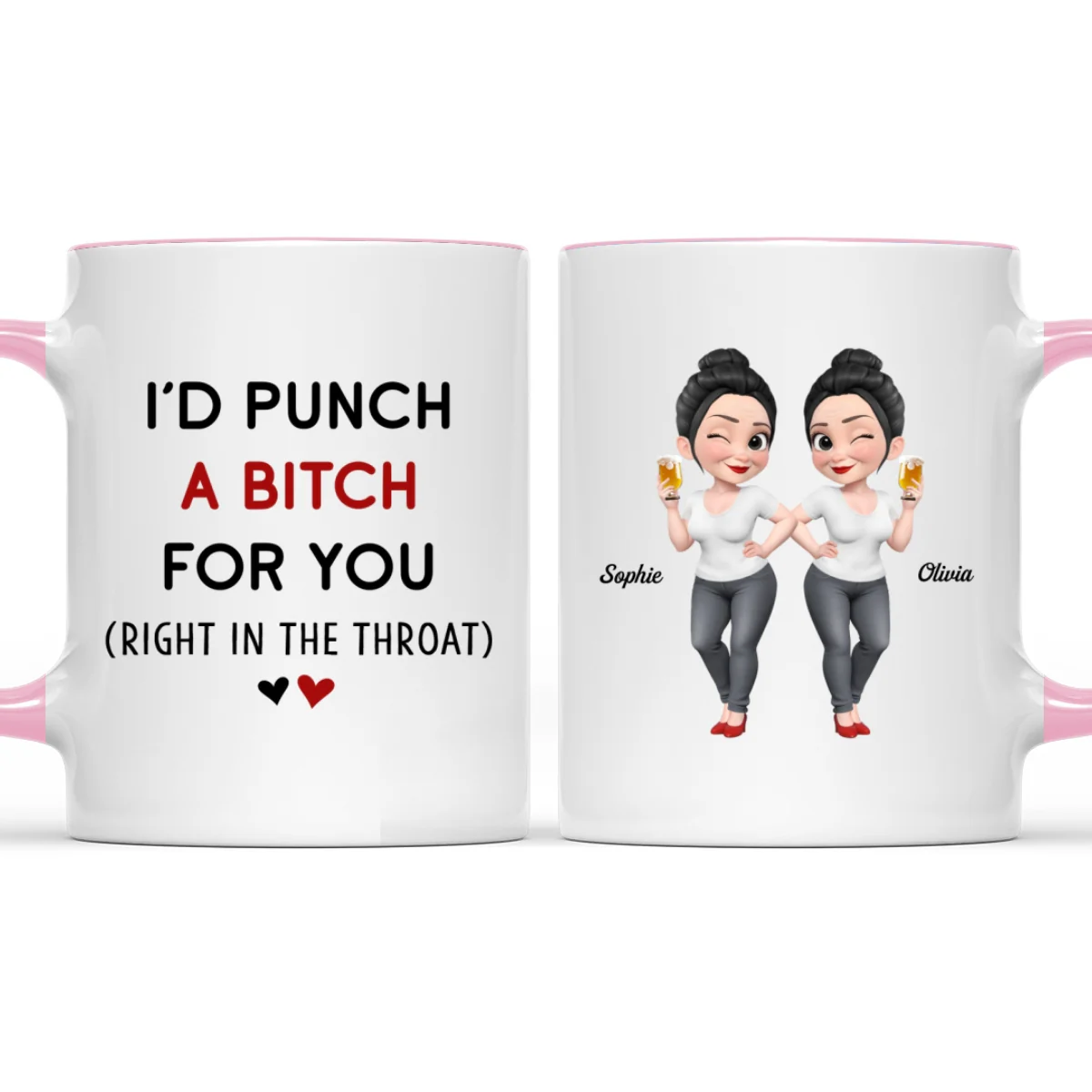 Would Punch For You - Personalized Custom Accent Mug - Image 8