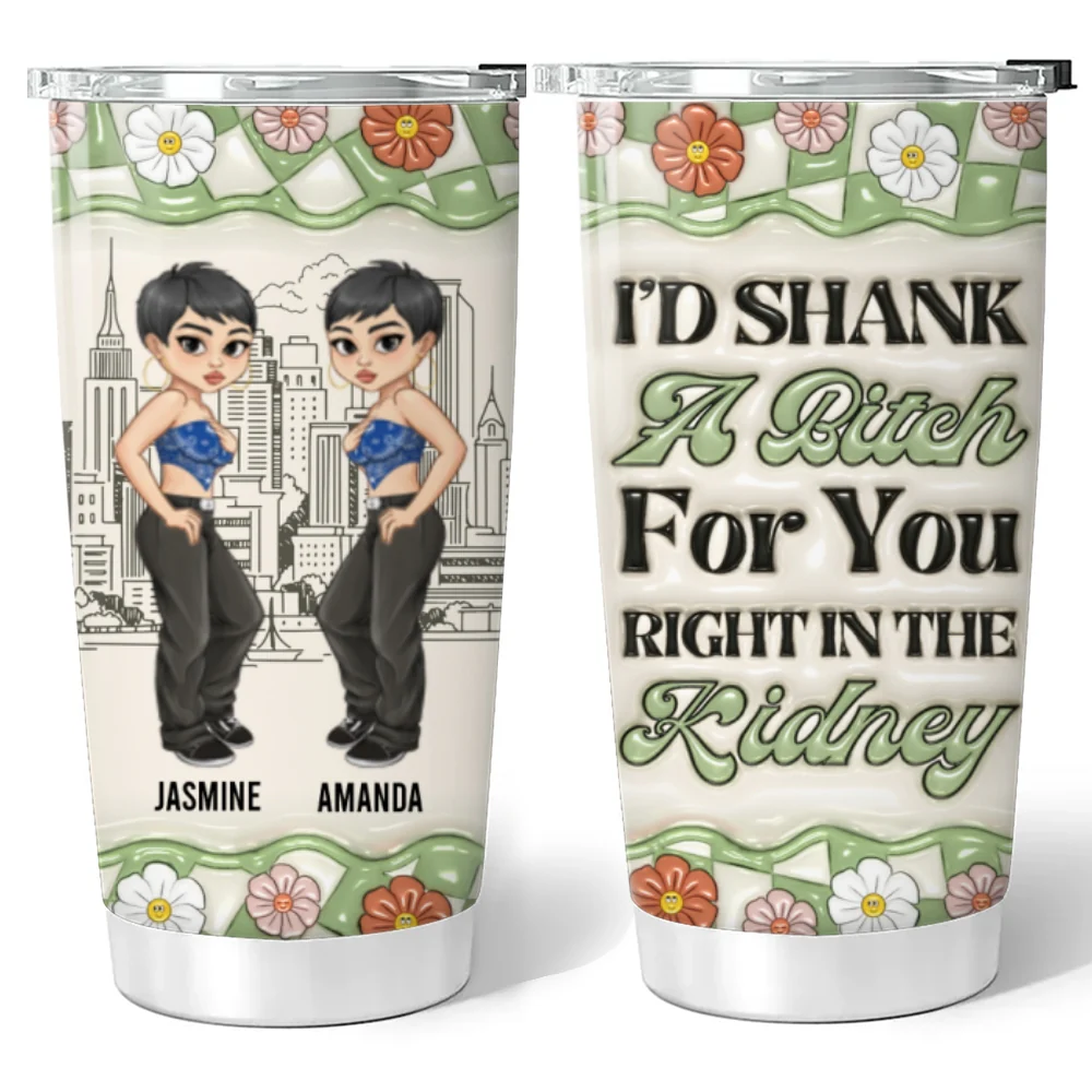 Y2K Bestie - Personalized Custom 3D Inflated Effect Tumbler - Image 6