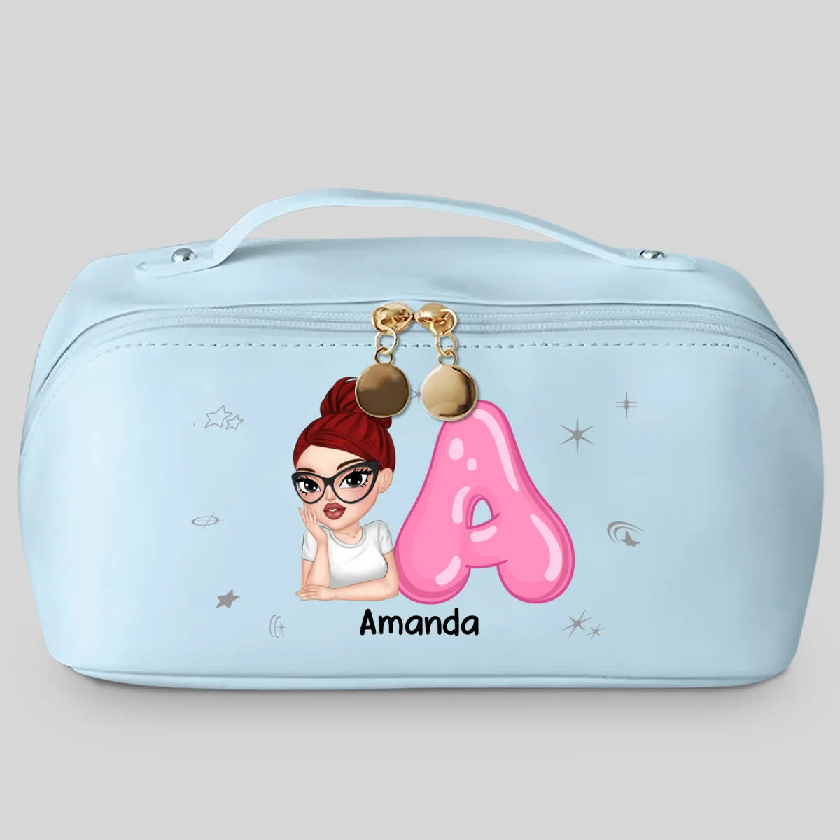 Y2K Girl - Personalized Custom Leather Makeup Bag - Image 9
