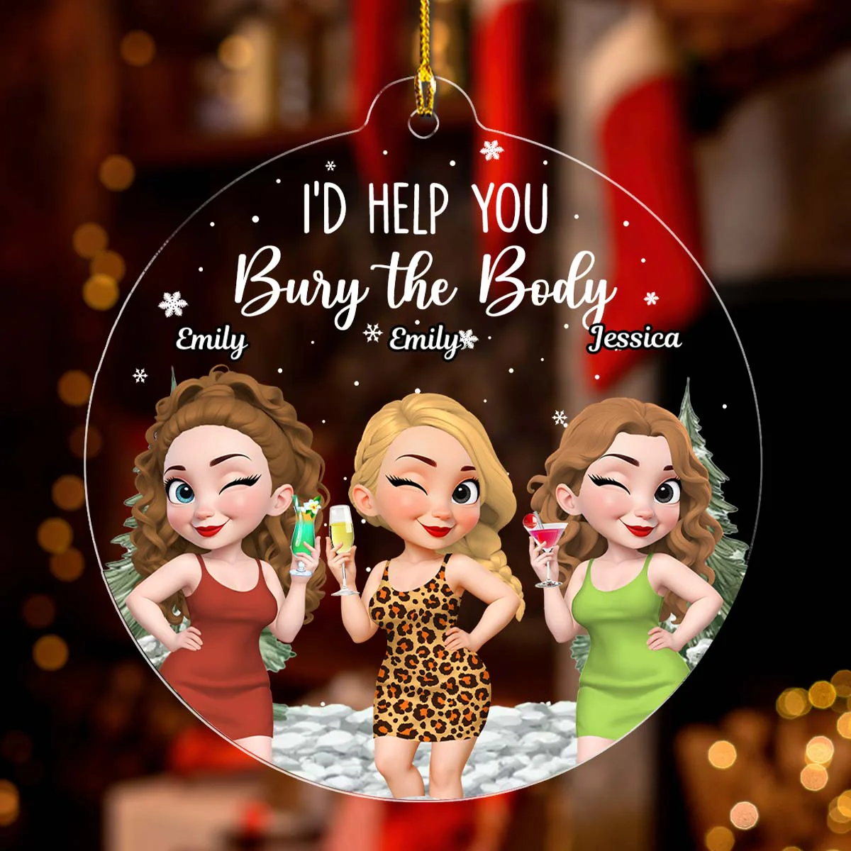 Yes I Would Help You - Personalized Custom Acrylic Ornament - Image 3