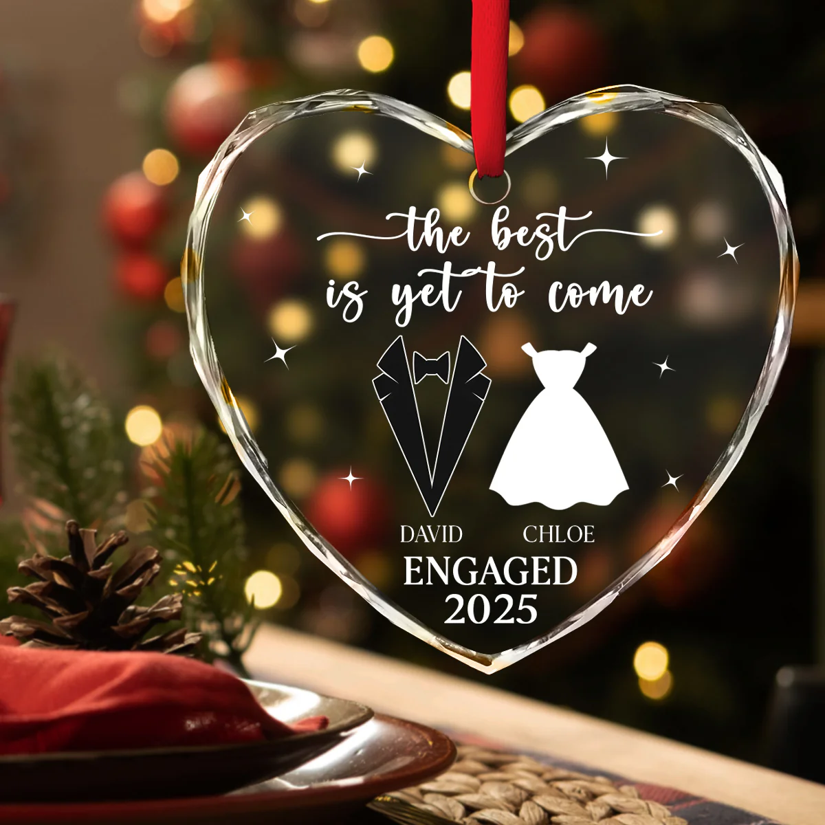 Yet To Come - Personalized Custom Glass Ornament - Image 2