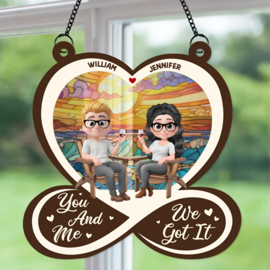 You And Me Always And Forever - Personalized Custom Suncatcher - Image 6