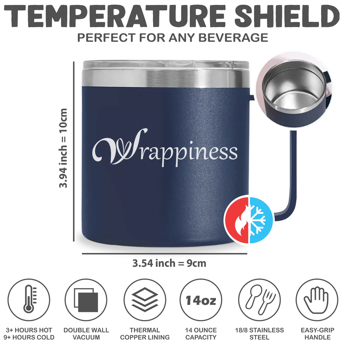 You And Me And Our Lovely Dogs - Personalized Custom 14oz Stainless Steel Tumbler With Handle - Image 6
