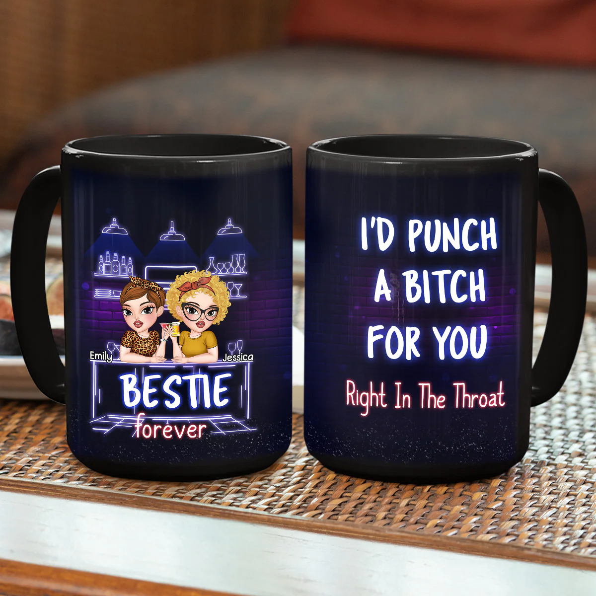 You And Me Bestie Forever - Personalized Custom Coffee Mug - Image 4