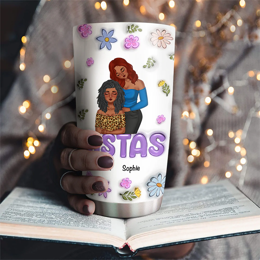You And Me Besties Forever - Personalized Custom 3D Inflated Effect Tumbler - Image 3