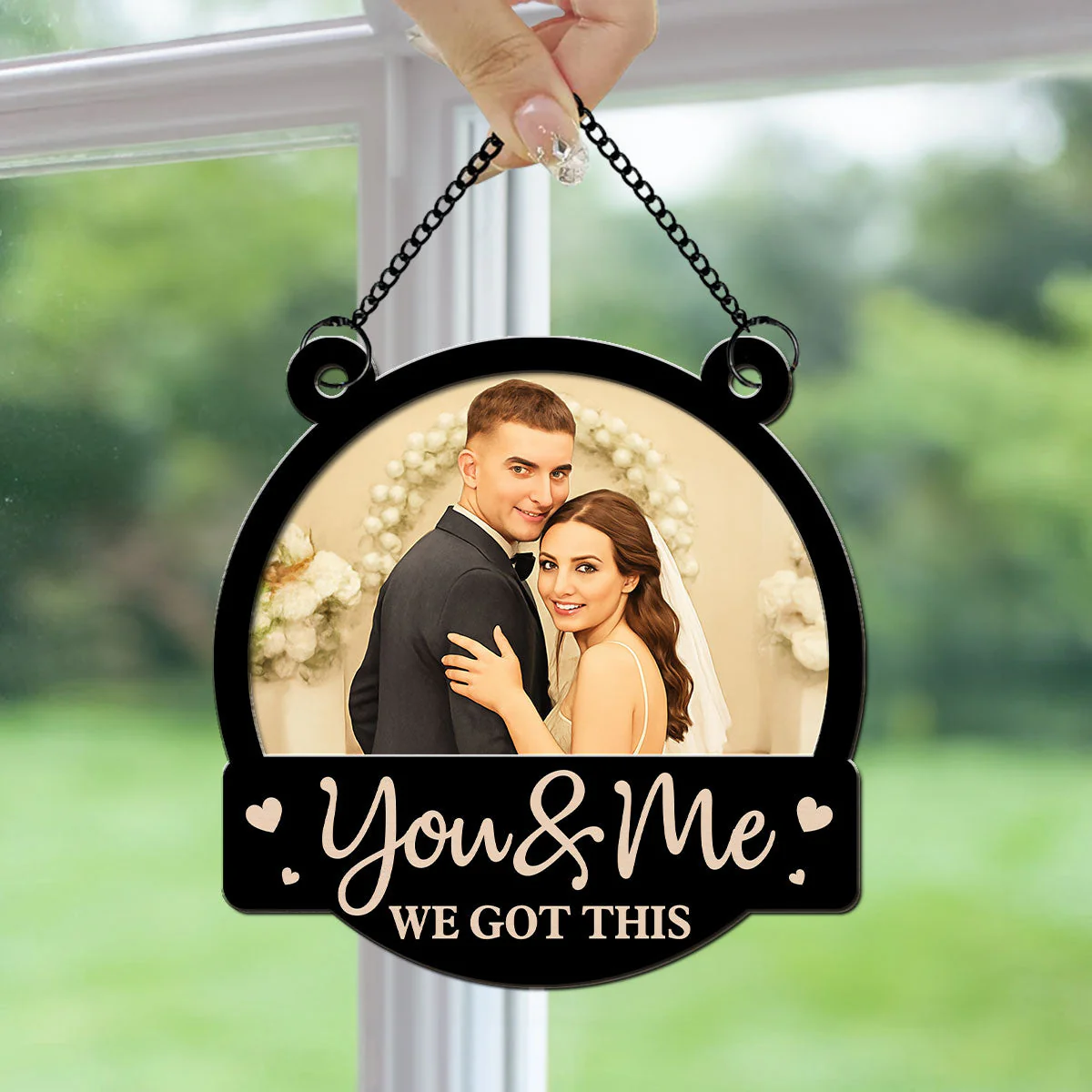 You And Me Couple - Personalized Custom Suncatcher - Image 3