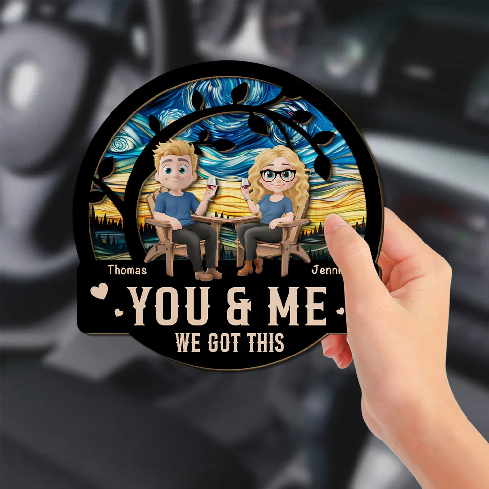 You And Me Got This - Personalized Custom Car Visor Clip - Image 2