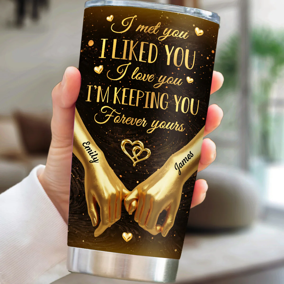 You And Me Keep Love To Last - Personalized Custom Tumbler - Image 2