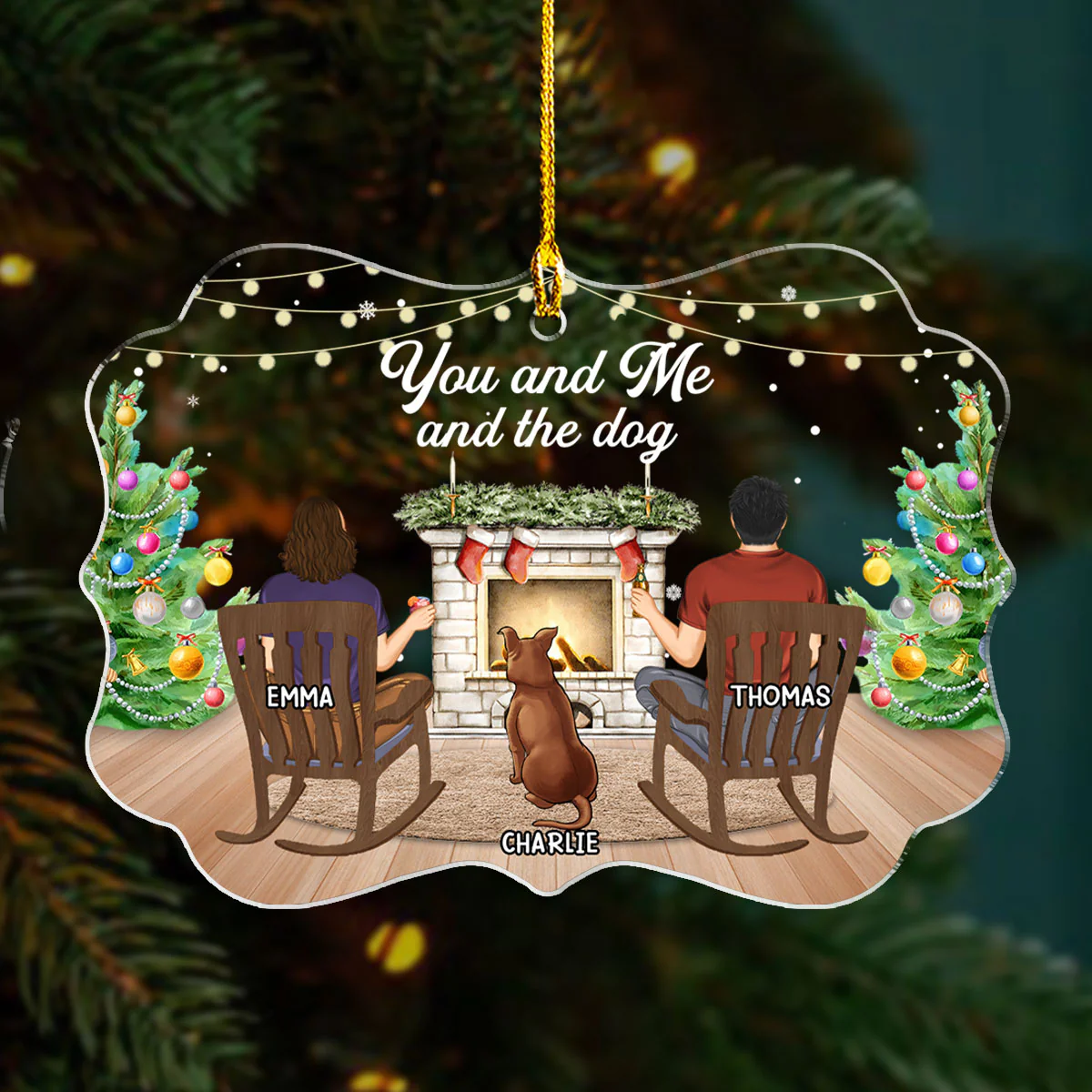 You And Me - Personalized Custom Acrylic Ornament - Image 4
