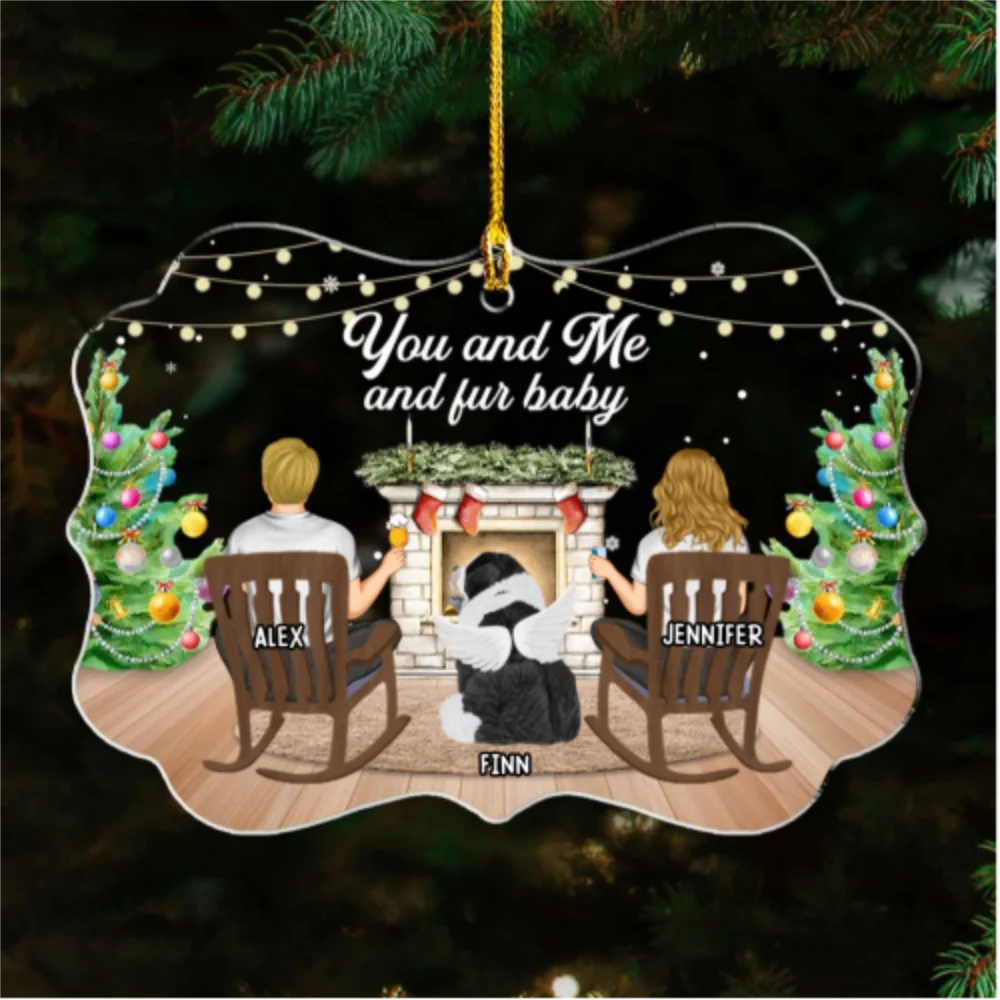 You And Me - Personalized Custom Acrylic Ornament - Image 5