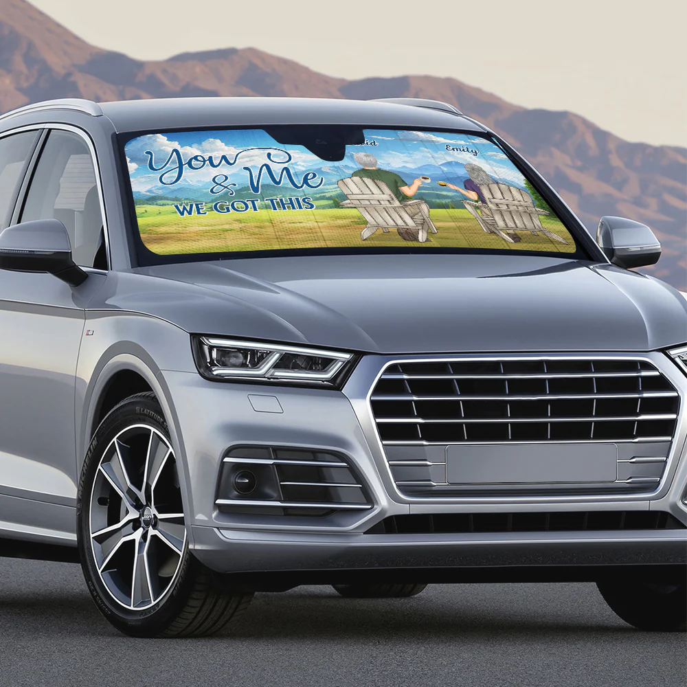 You And Me - Personalized Custom Car Sunshade - Image 3