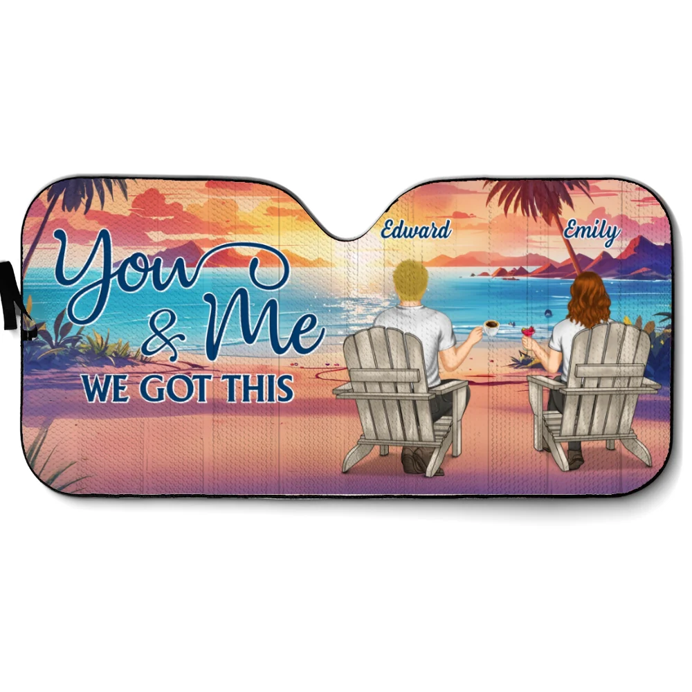 You And Me - Personalized Custom Car Sunshade - Image 6