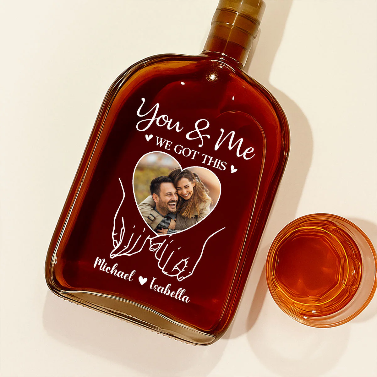 You And Me - Personalized Custom Spirits Decanter - Image 3