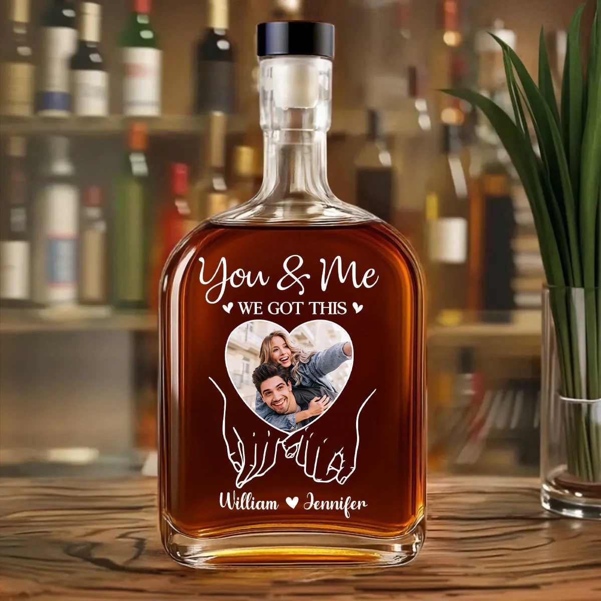 You And Me - Personalized Custom Spirits Decanter - Image 4