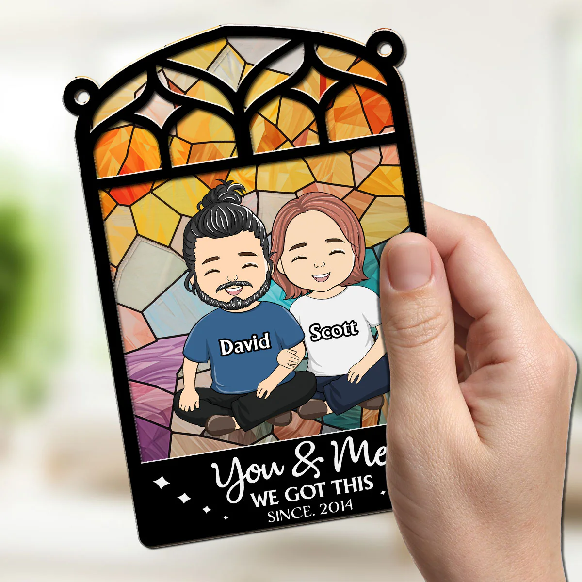 You And Me - Personalized Custom Suncatcher - Image 3