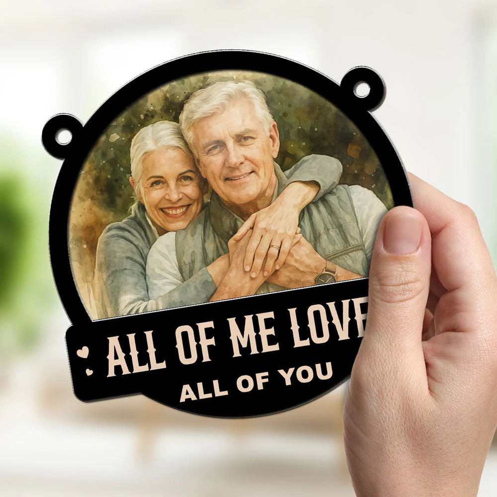 You And Me Water Color - Personalized Custom Suncatcher - Image 3