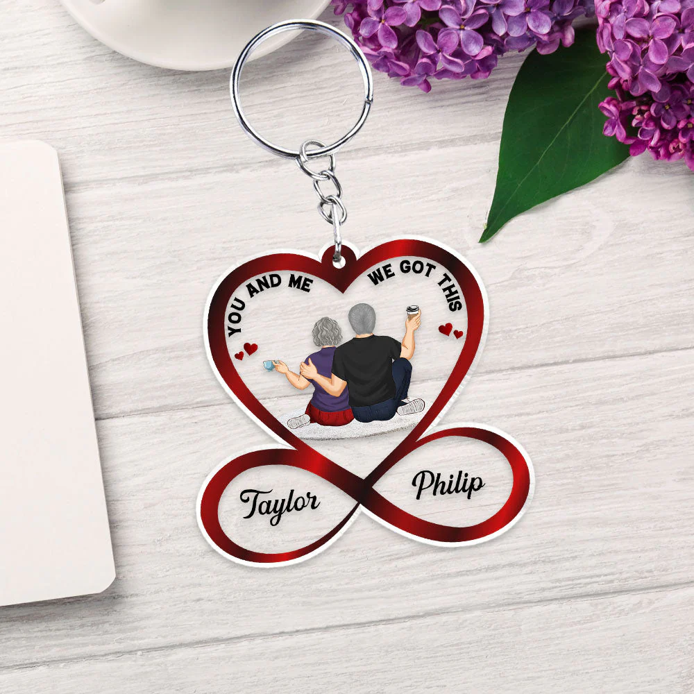 You And Me We Got This - Personalized Custom Acrylic Keychain - Image 4