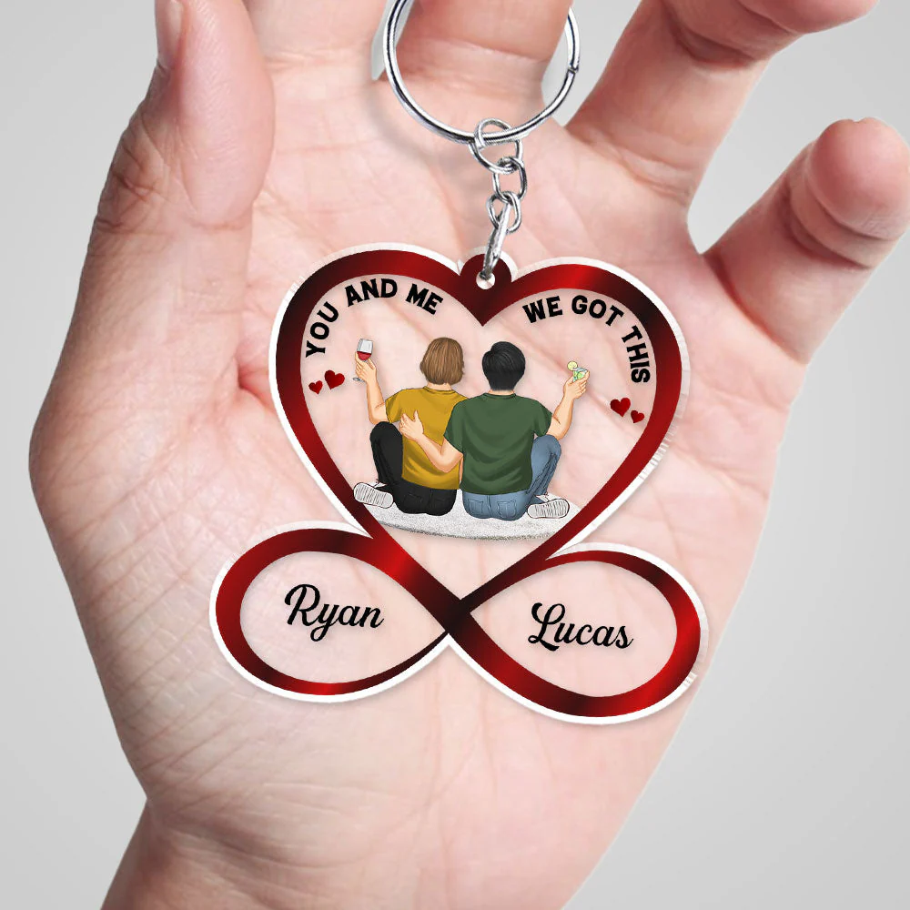 You And Me We Got This - Personalized Custom Acrylic Keychain - Image 5