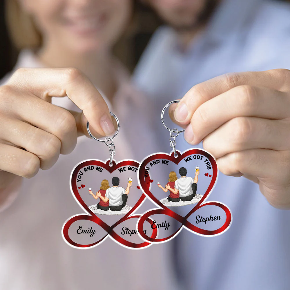 You And Me We Got This - Personalized Custom Acrylic Keychain - Image 7