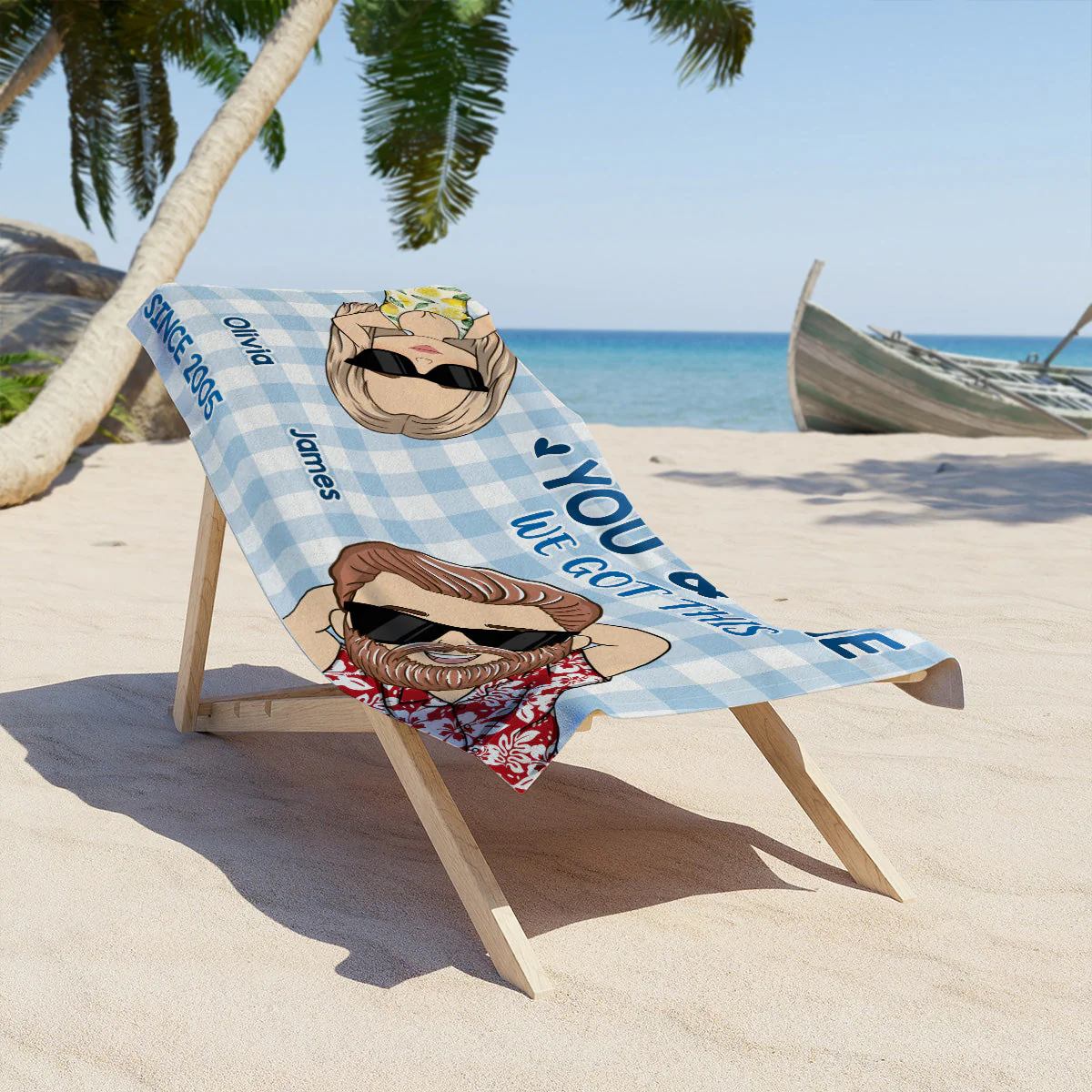 You And Me We Got This - Personalized Custom Beach Towel - Image 4