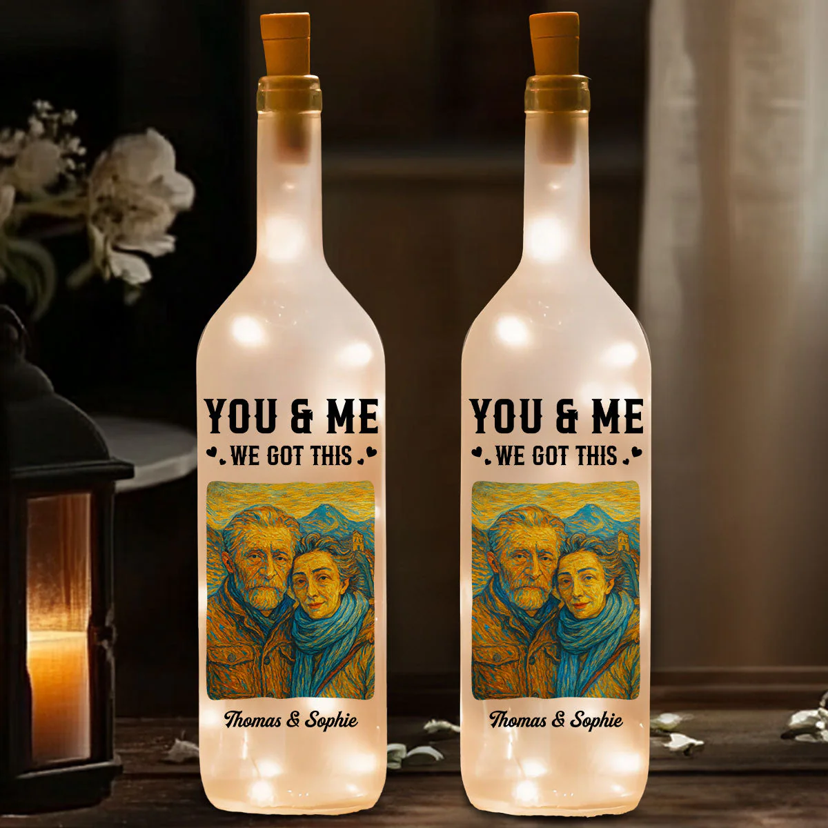 You And Me We Got This - Personalized Custom Bottle Lamp - Image 3