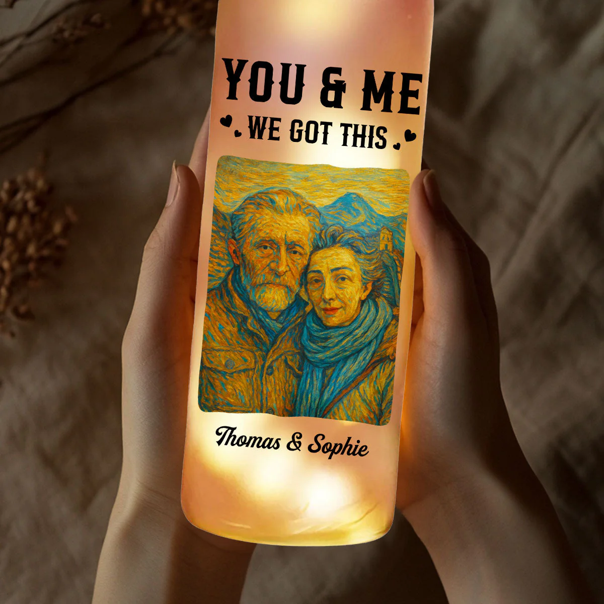 You And Me We Got This - Personalized Custom Bottle Lamp - Image 4