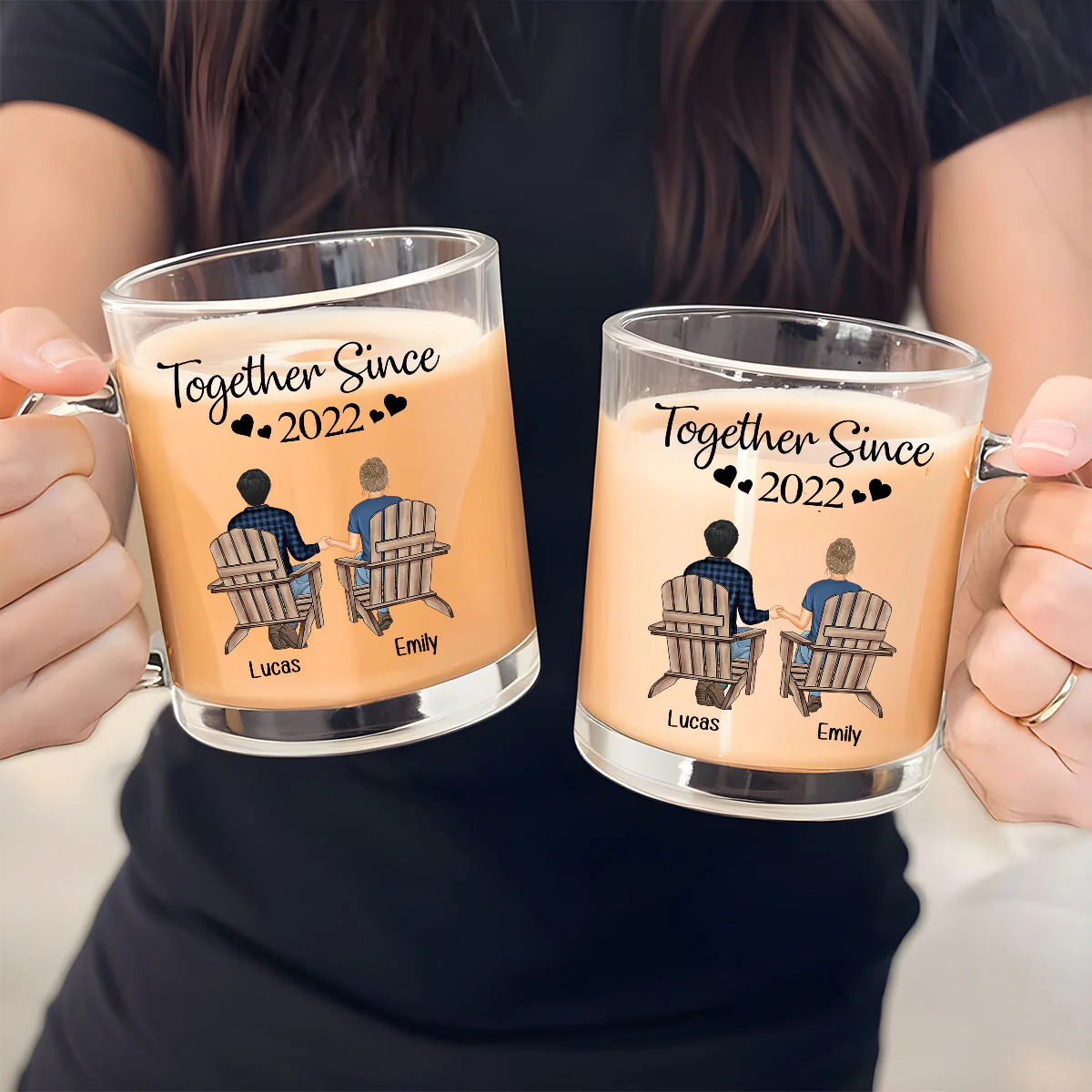 You And Me We Got This - Personalized Custom Glass Mug - Image 2