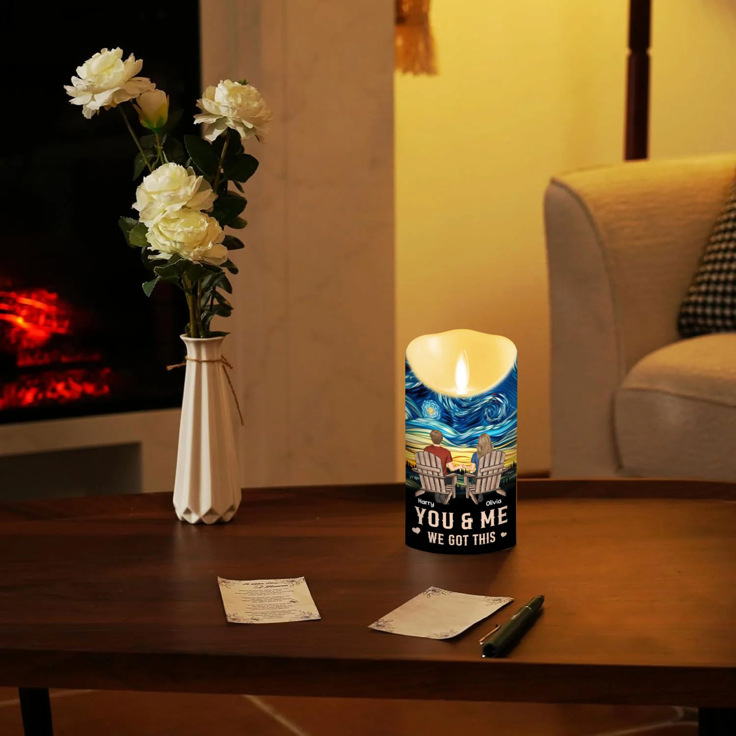 You And Me We Got This - Personalized Custom LED Candle - Image 3