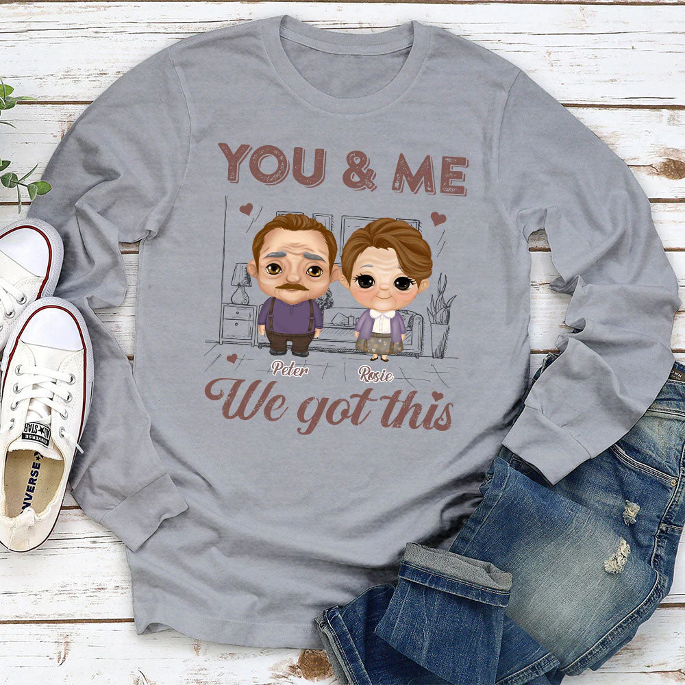You And Me - Personalized Custom Long Sleeve T-shirt - Image 3