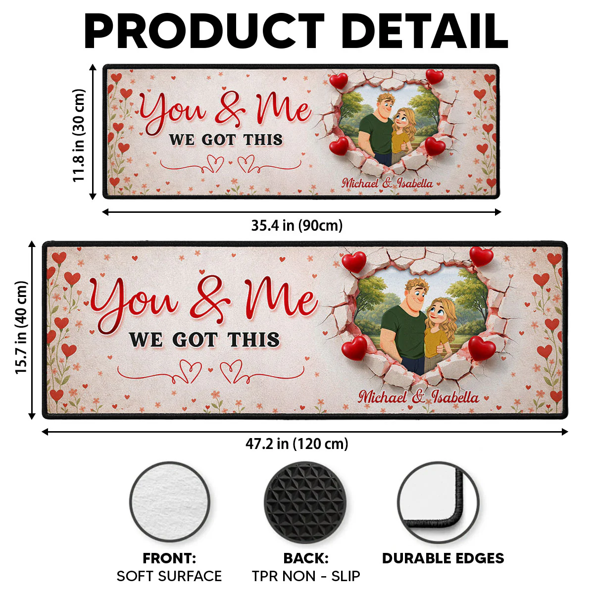 You And Me We Got This - Personalized Custom Runner Rug - Image 3