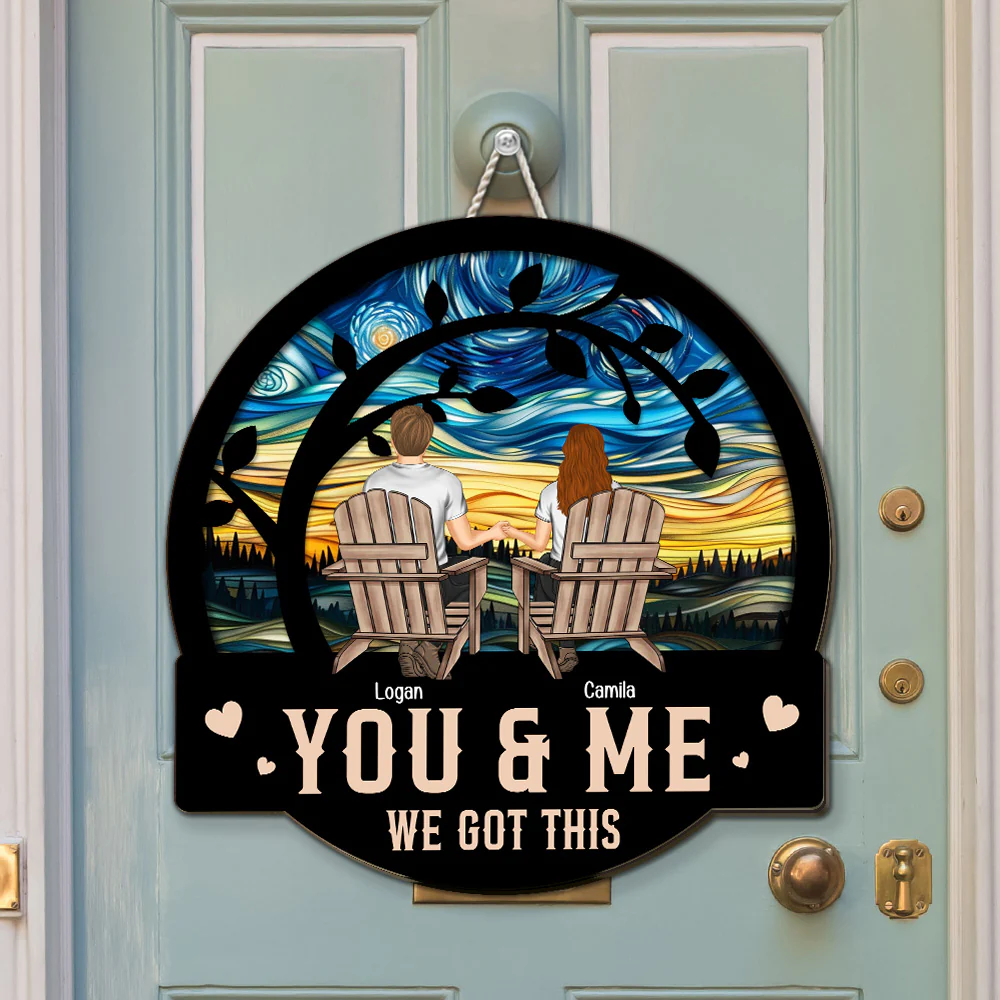You And Me We Got This - Personalized Custom Wood Sign - Image 2