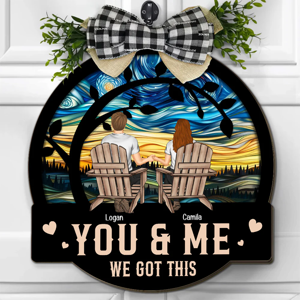 You And Me We Got This - Personalized Custom Wood Sign - Image 3