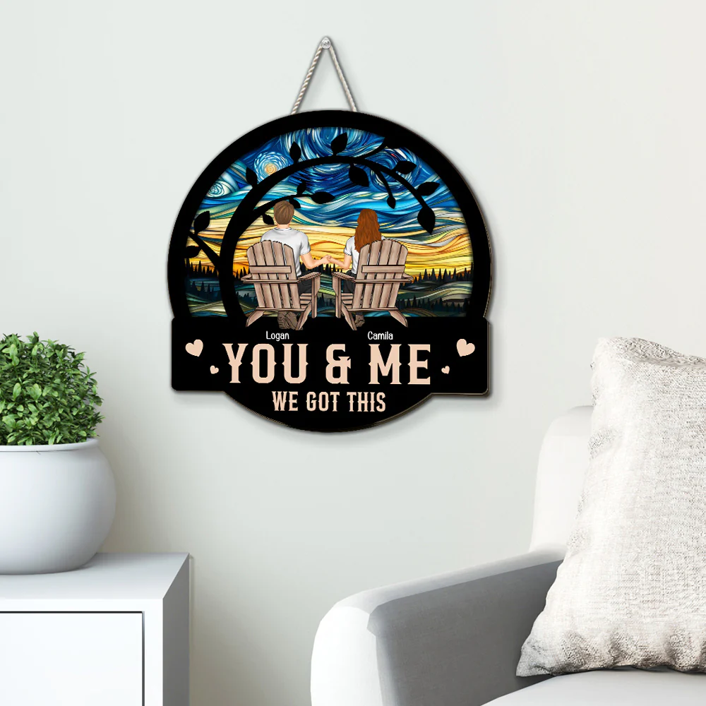 You And Me We Got This - Personalized Custom Wood Sign - Image 4