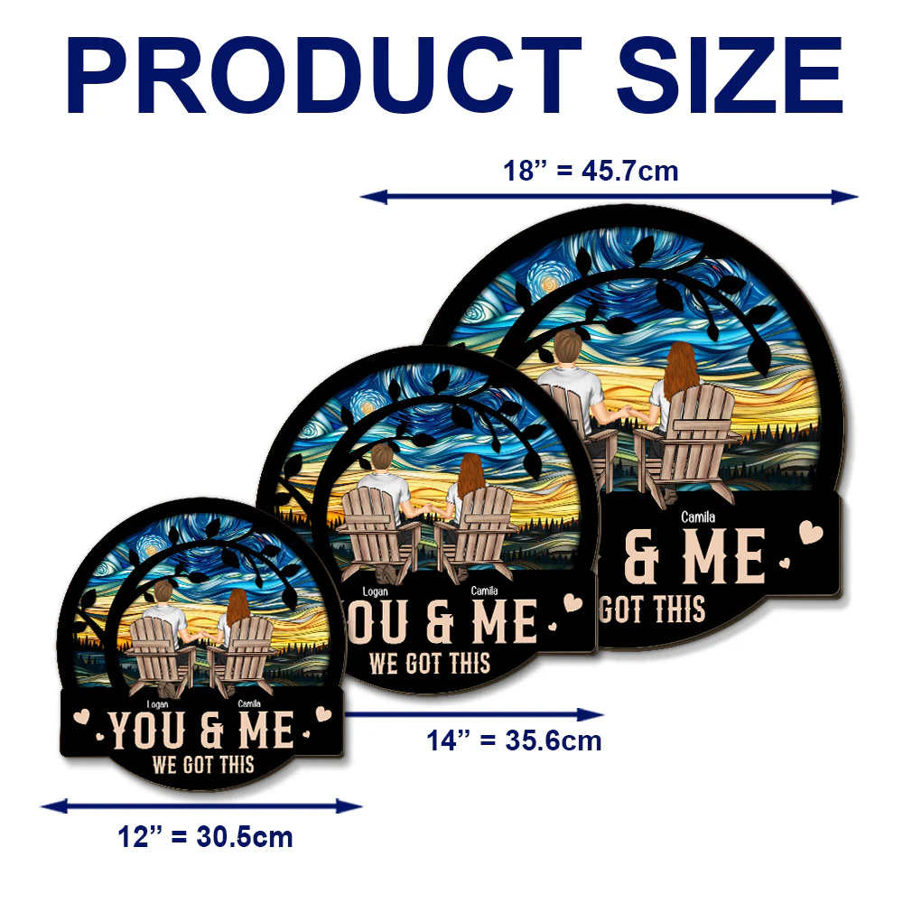 You And Me We Got This - Personalized Custom Wood Sign - Image 5