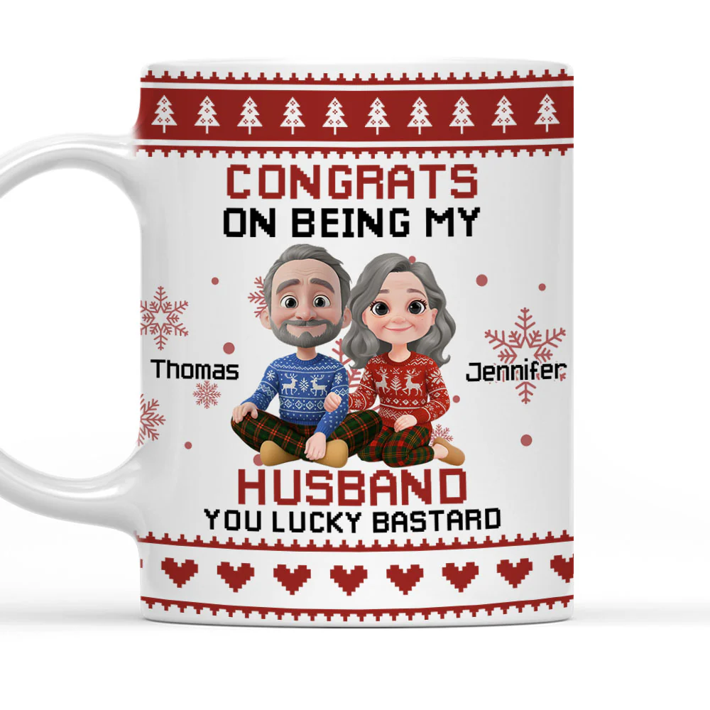 You Are A Lucky Man - Personalized Custom Coffee Mug