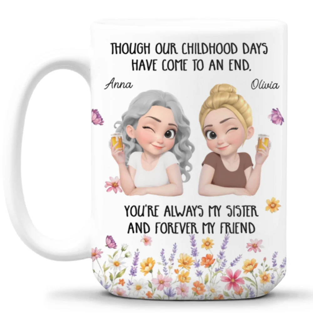 You Are Always My Sister - Personalized Custom Coffee Mug - Image 8