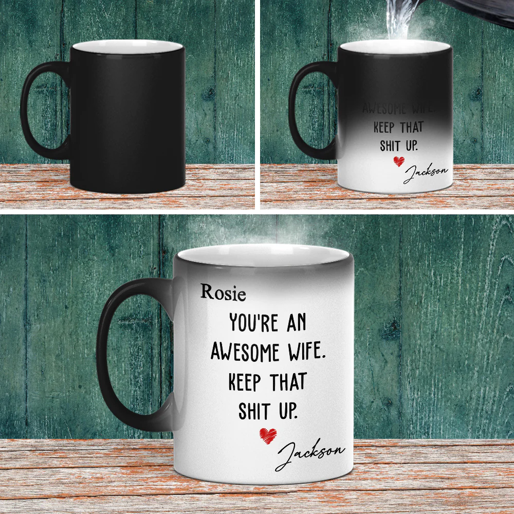You Are An Awesome Wife - Personalized Custom Color Changing Mug - Image 3