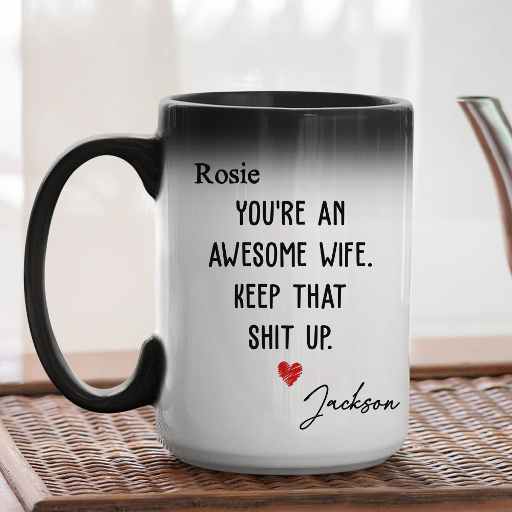 You Are An Awesome Wife - Personalized Custom Color Changing Mug - Image 5
