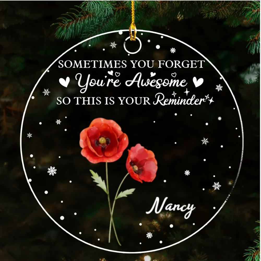 You Are Awesome - Personalized Custom Acrylic Ornament - Image 6