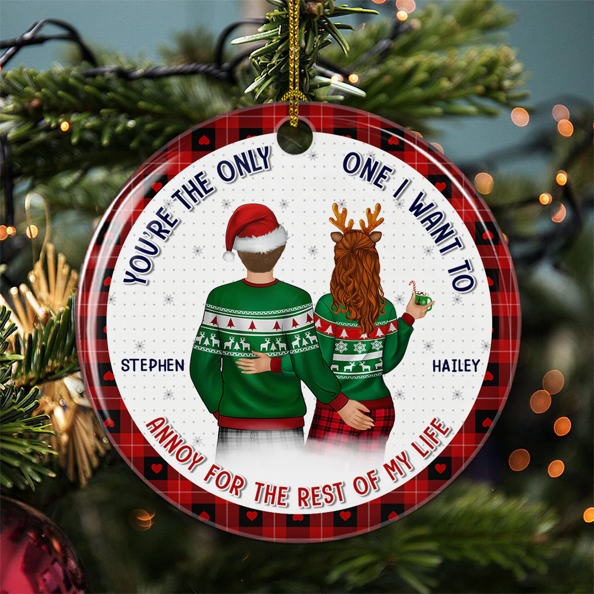 You Are By Far My Favorite Husband - Personalized Custom Ceramic Ornament - Image 4