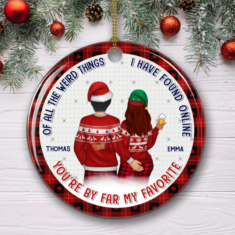 You Are By Far My Favorite Husband - Personalized Custom Ceramic Ornament - Image 5