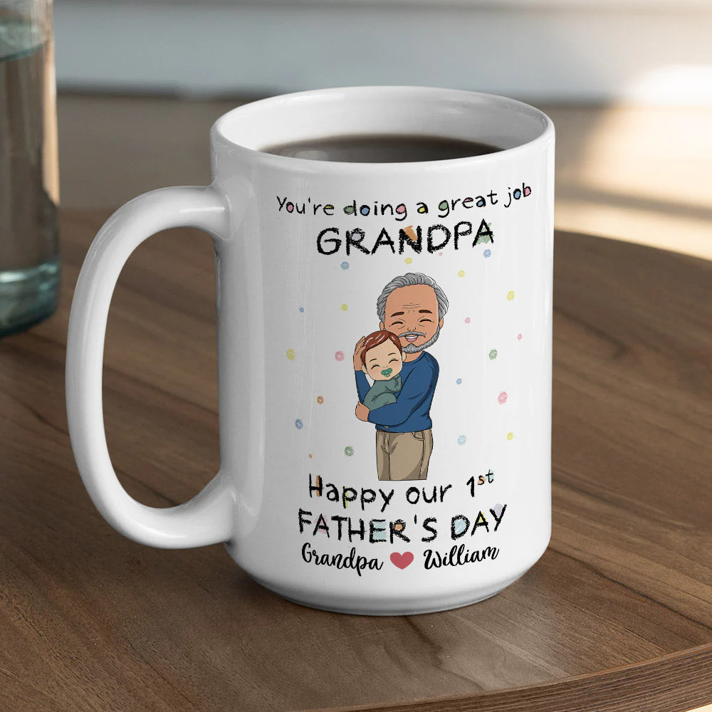 You Are Doing A Great Job Dad - Personalized Custom Coffee Mug - Image 5
