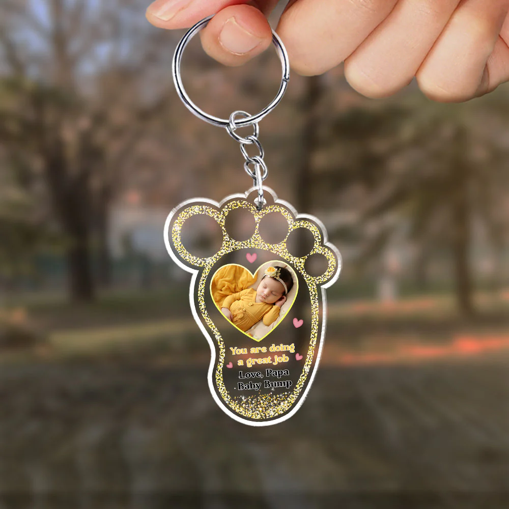 You Are Doing A Great Job - Personalized Custom Acrylic Keychain - Image 3