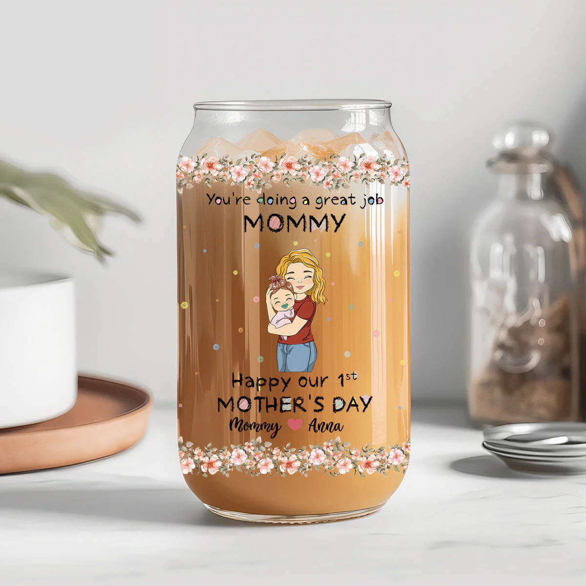 You Are Doing A Great Job - Personalized Custom Glass Can - Image 2