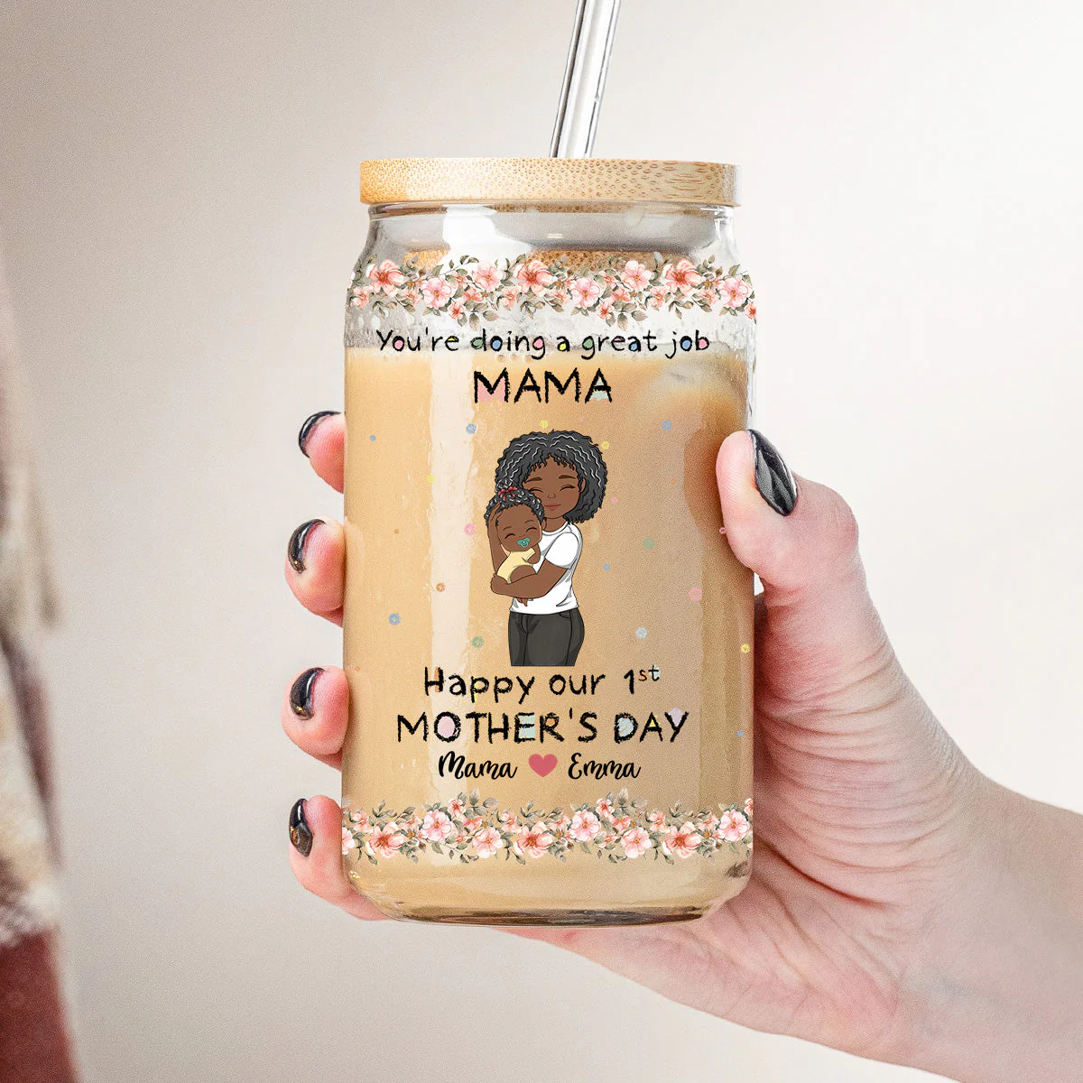 You Are Doing A Great Job - Personalized Custom Glass Can - Image 3